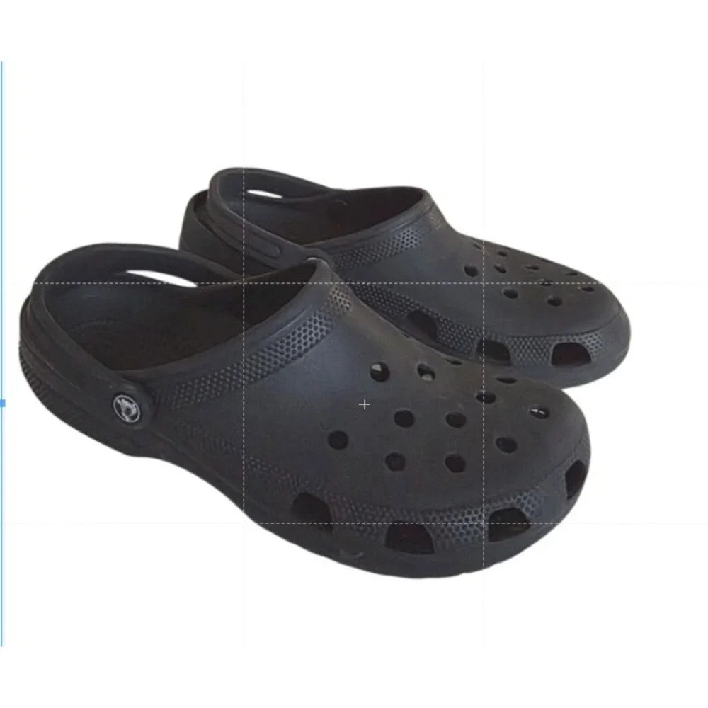 Crocs Crocs Unisex Classic Clog Style Black Slip-On Shoes Men's 10 Women's 12